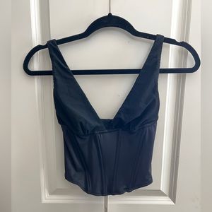 Glassons Black Corset Top (NWT)